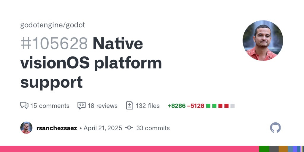 Native visionOS platform support by rsanchezsaez · Pull Request #105628 · godotengine/godot